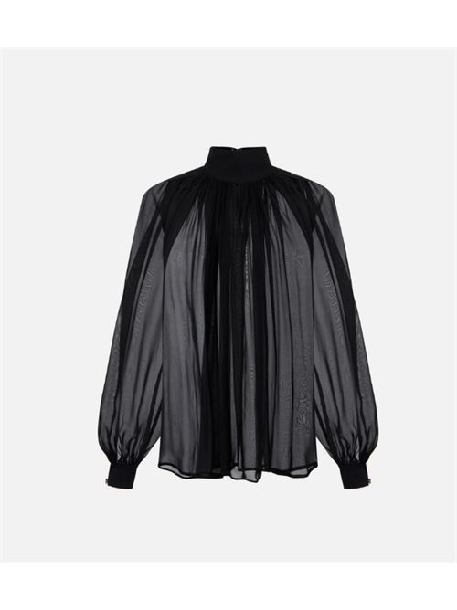BLUSA IN VOILE ELISABETTA FRANCHI | CA13457E2110 Nero